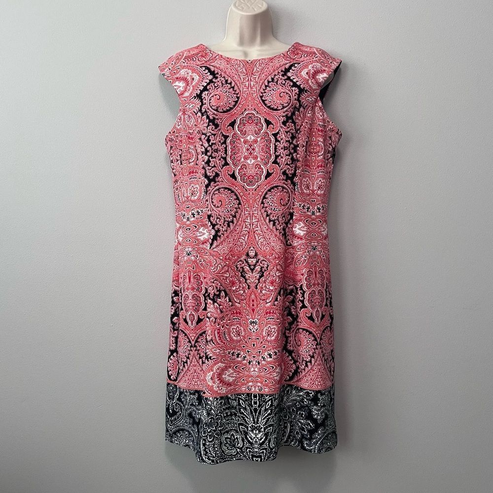 DB Established 1962 Coral/Black Dress Size 8